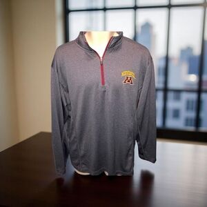Knights Apparel  MN Gophers Lightweight 1/4 Zip Shirt Size Medium ￼
